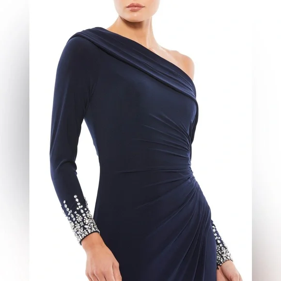 Mac Duggal Navy Blue Evening Gown - 12527 - Picture 3 of 5